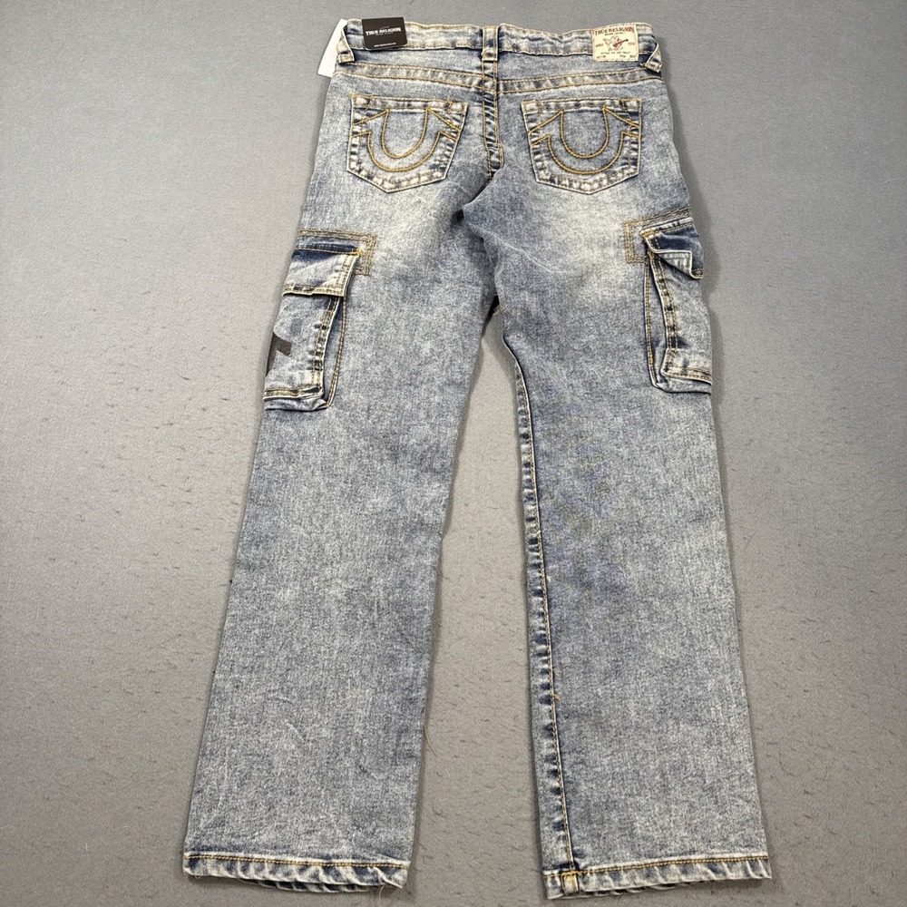 True religion Ricky YOUTH 10X26.5 carpenter relaxed straight cargo jeans NWT - Picture 7 of 8